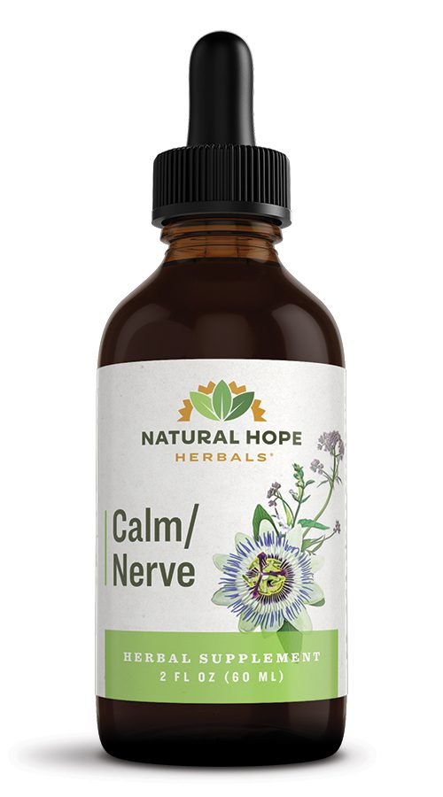 Natural Hope Herbals Calm Nerve Tincture in a dropper bottle