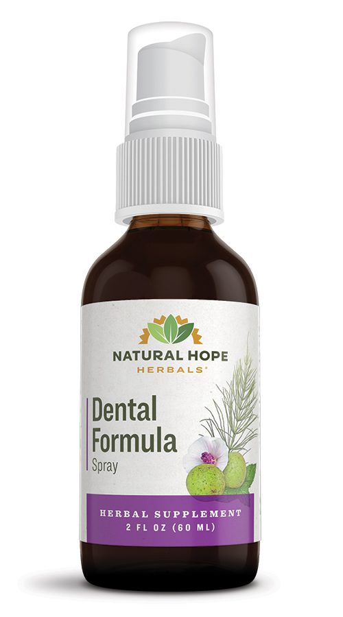 Natural Hope Herbals Dental formula spray in a handy small spray bottle