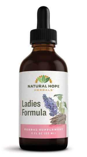 Dropper Bottle labeled Natural Hope Herbals Ladies Health Formula