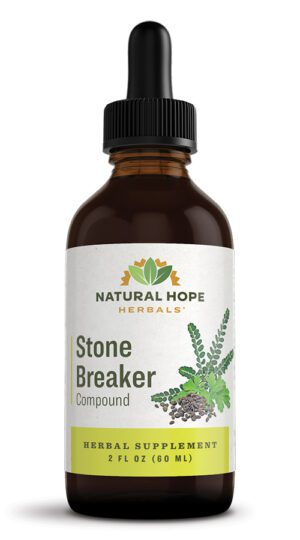 Natural Hope Herbals Stone Breaker Compound in a dropper bottle